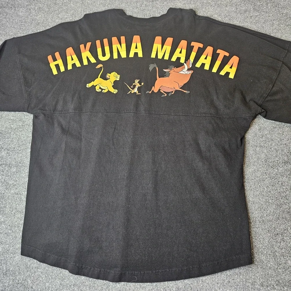 Disney Hakuna Matata Lion King Spirit Jersey Size XL Pumba‎ Timon Black
